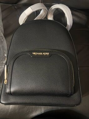 MICHAEL KORS Jaycee Black Leather Mini Backpack